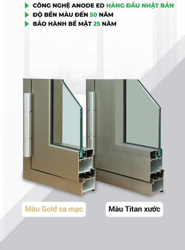Cửa Nhôm JMA Hệ 55, Hệ 60