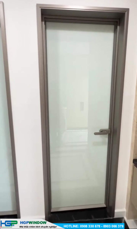 Cửa Nhôm Slim Mở Quay Bản Lề Ẩn