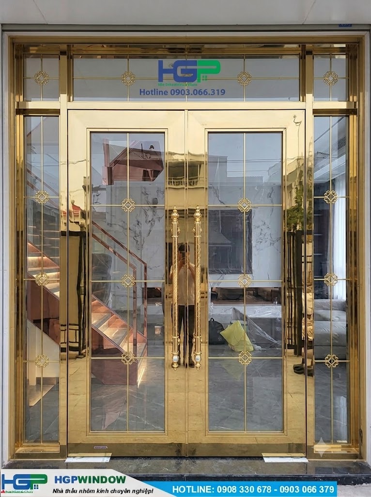 CỬA KÍNH THỦY LỰC KHUNG INOX