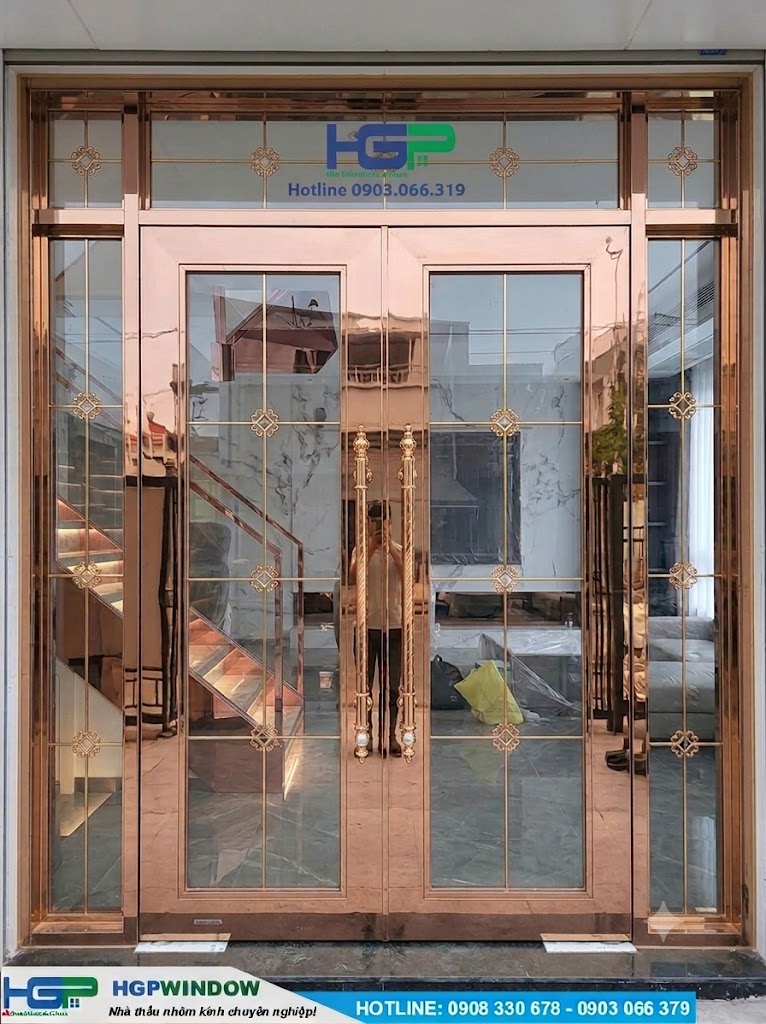 CỬA KÍNH THỦY LỰC KHUNG INOX