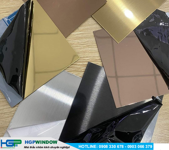 Inox mau vang den hong trang hgp