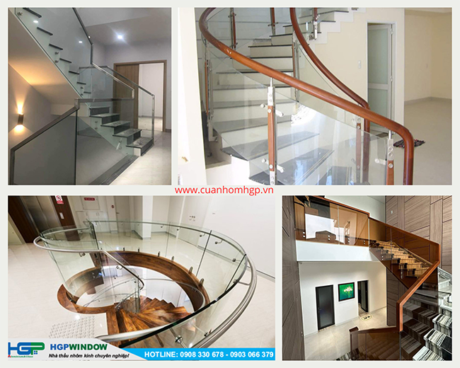 lan can kính ban công