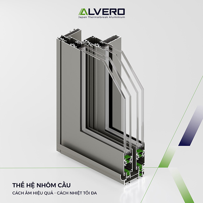  Cửa Nhôm Cầu Cách Nhiệt Alvero